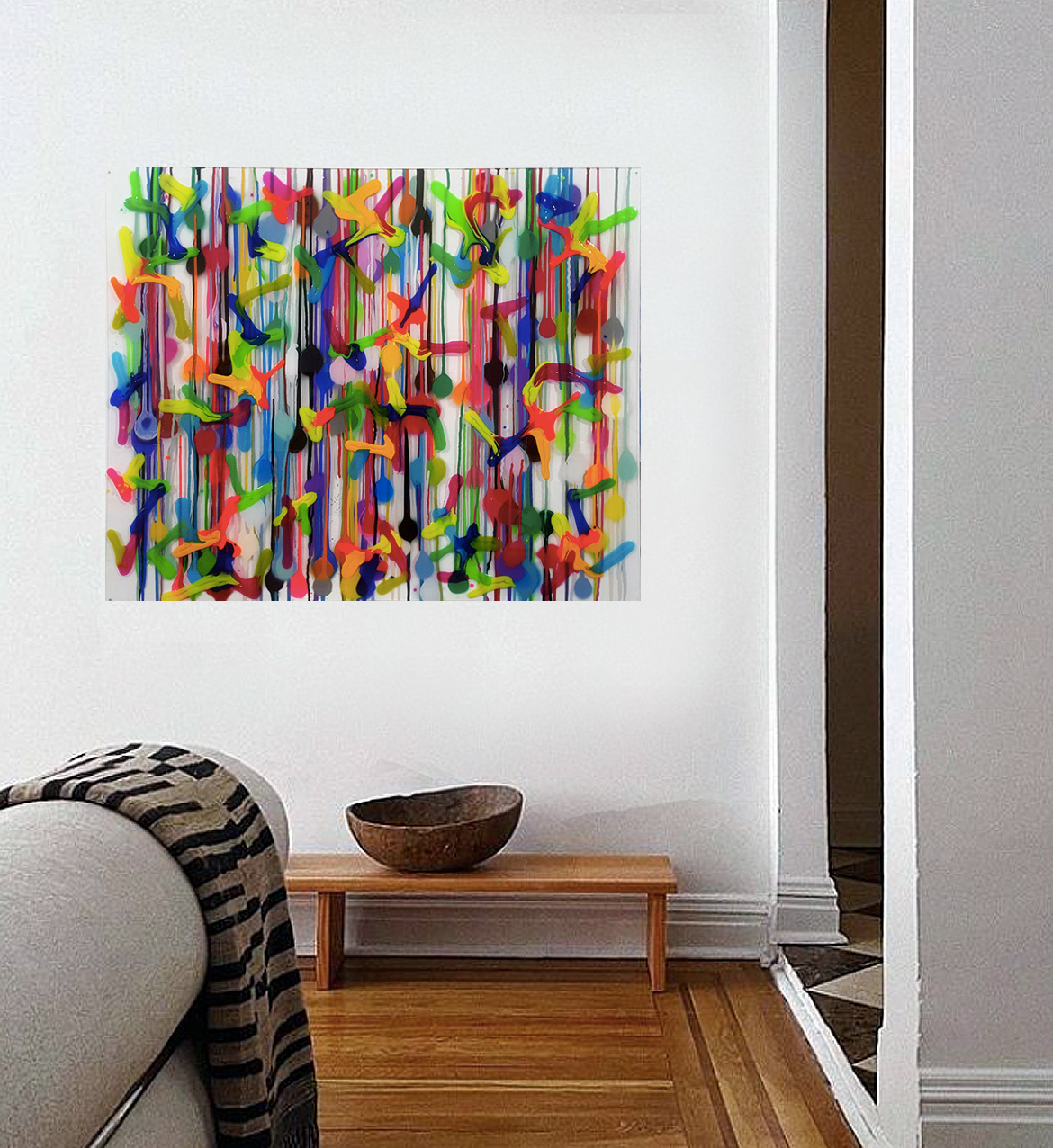 P 210429 - 73x92cm- Polymer and spray paint on polycarbonate