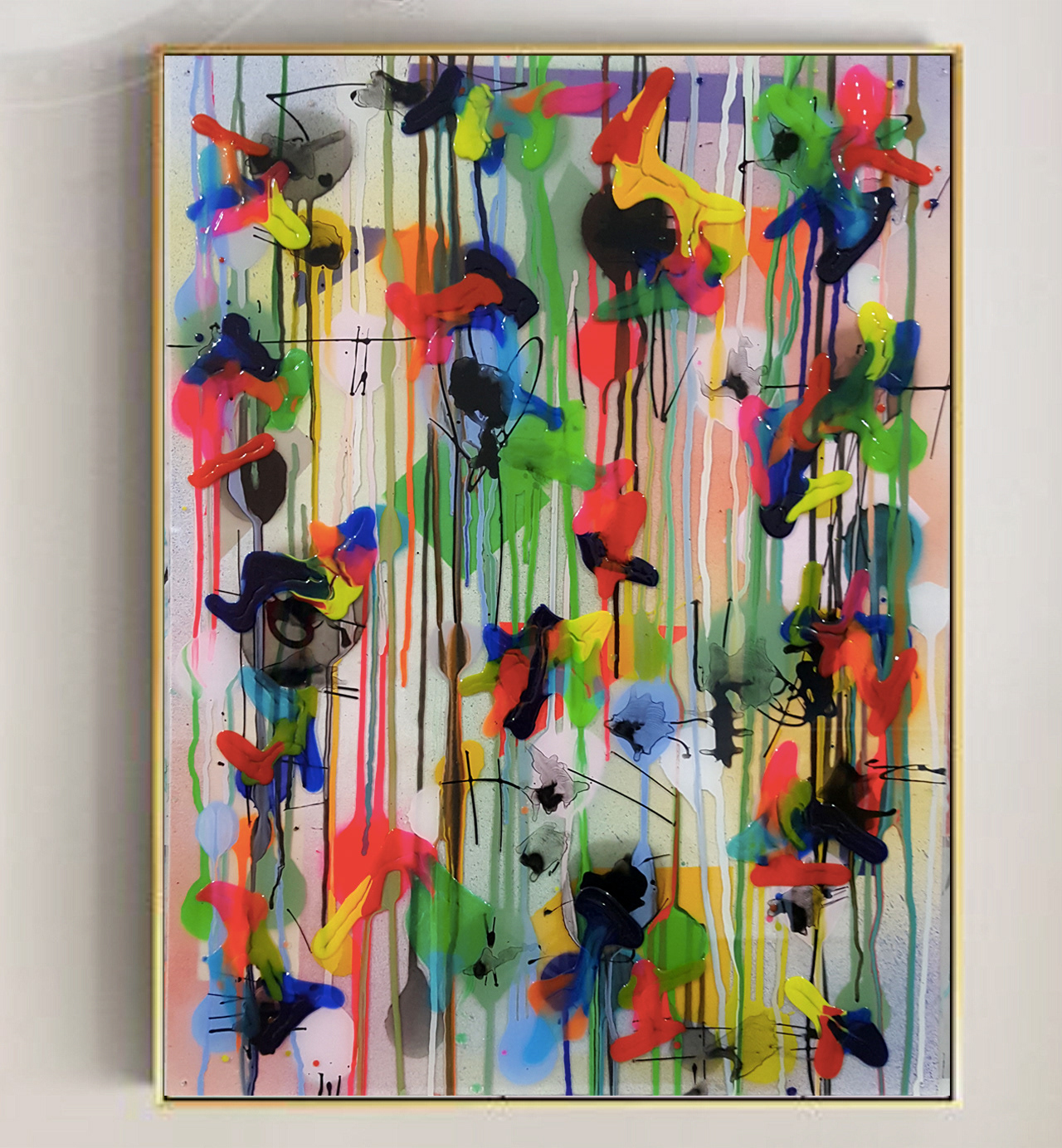Peinture 210519 - 81x60cm- Polymer and spray paint on polycarbonate
