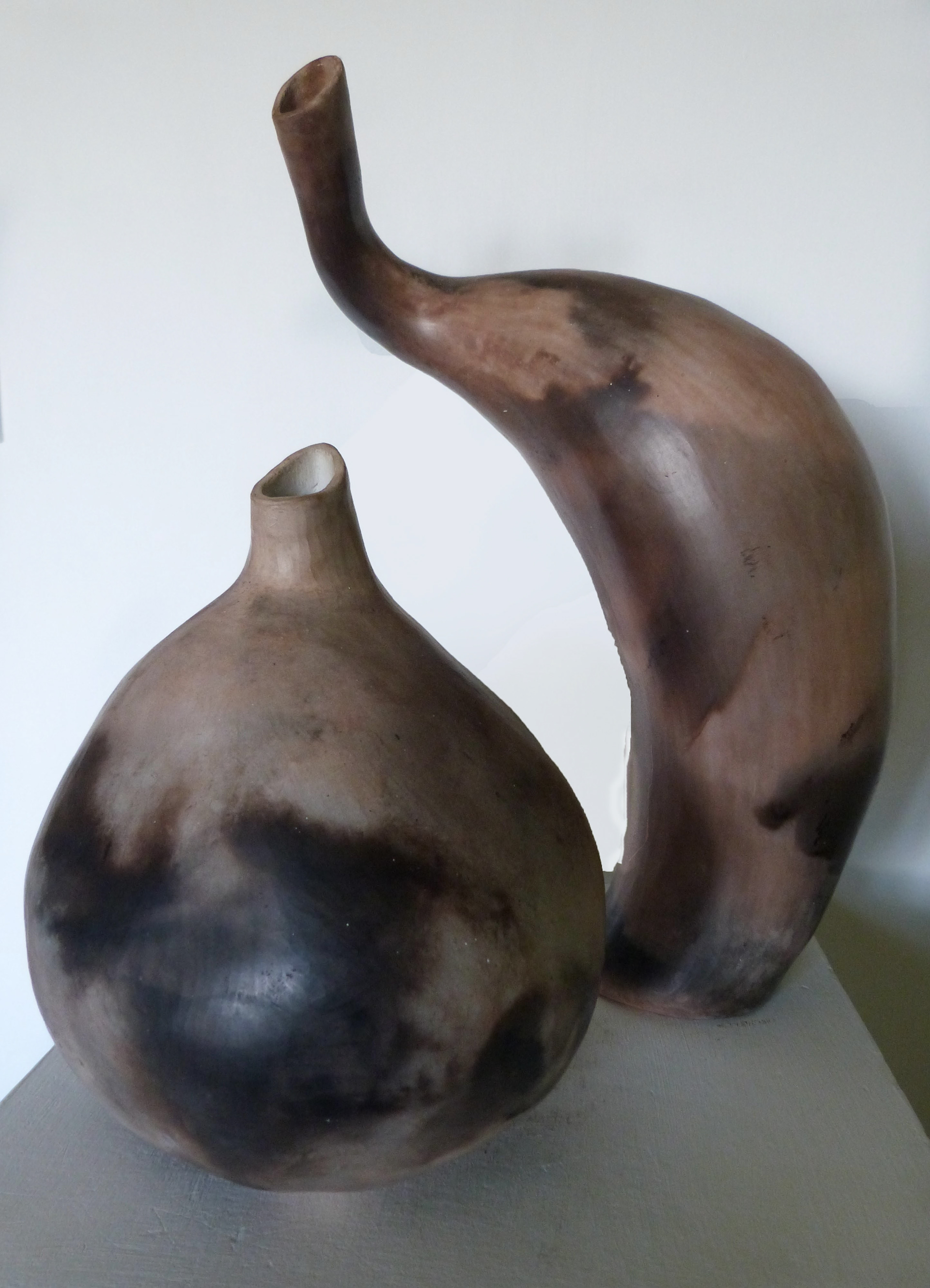 Smoke fired pair 2 44 cm