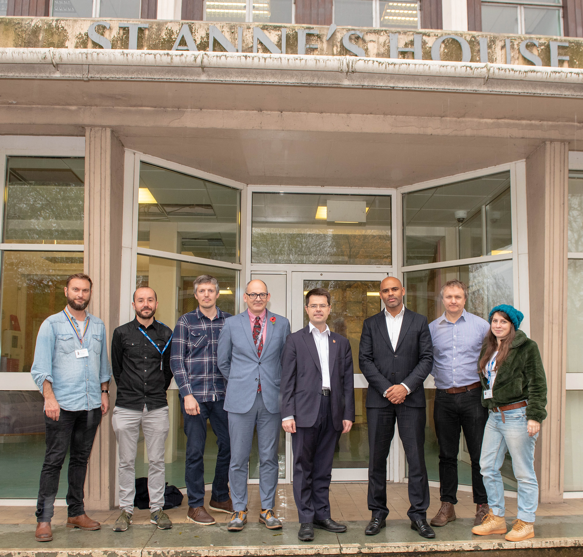Secretary of State James Brokenshire, Bristol Mayor Marvin Rees and Cllr Paul Smith visit St Anne's Shelter
