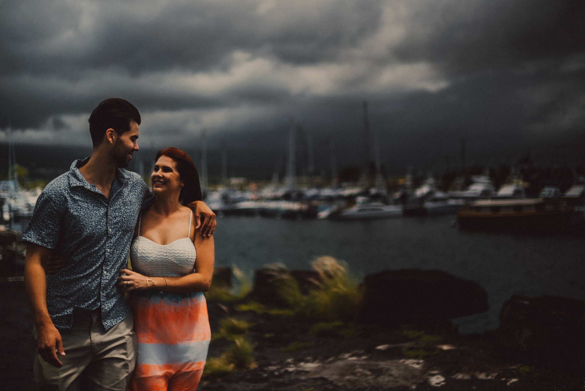 Honokohau Harbor, from Ryan and Angela's pre wedding photoshoot in Hawaii, USA, September 2015, Sony A7S.