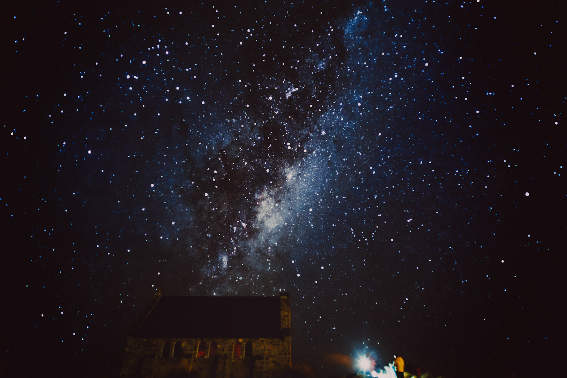 Milky way and the night sky astrophotography, Church of the Good Shepherd, Lake Tekapo, Canterbury, New Zealand, June 2017, Sony A7SII.