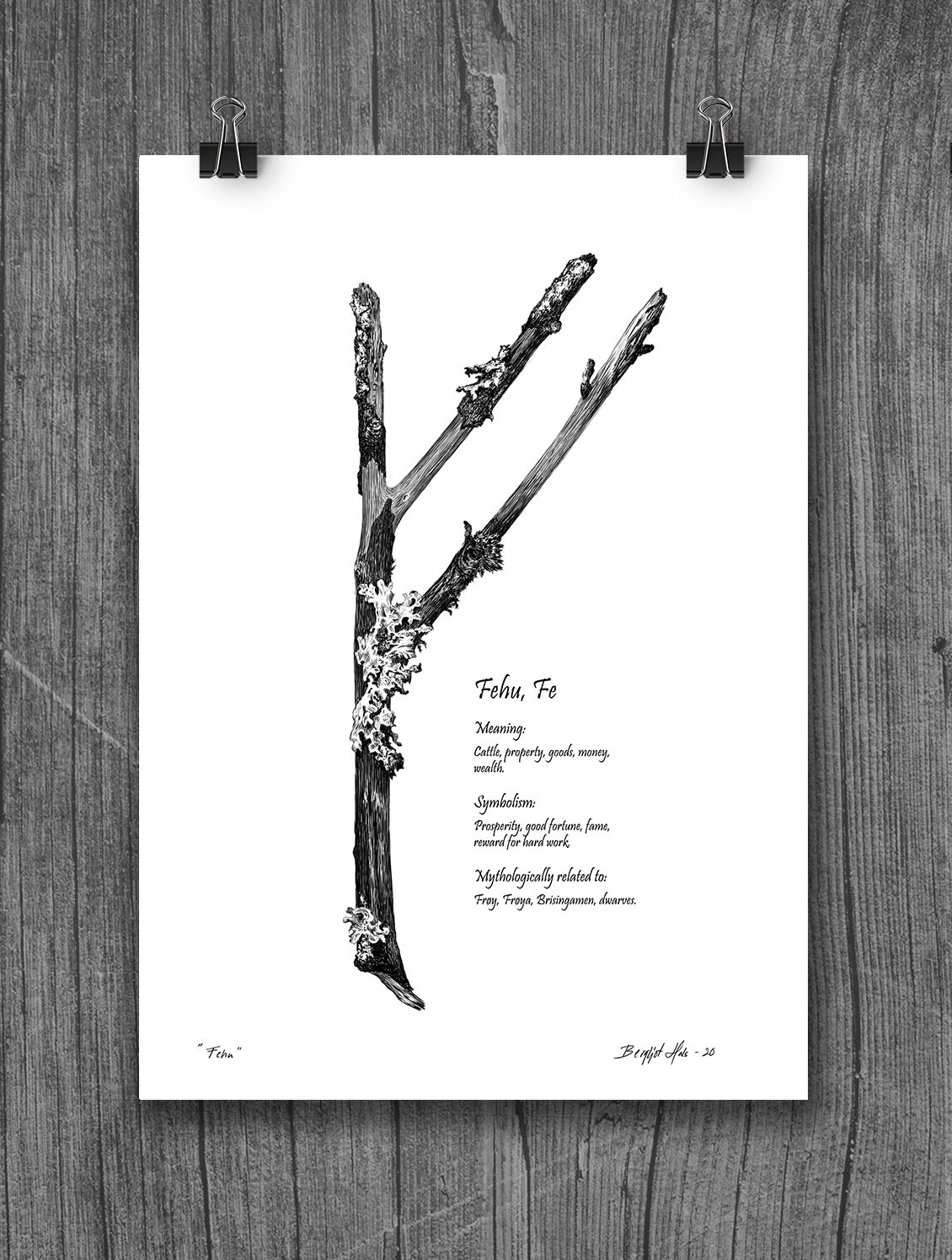 Wall art - "Fehu"