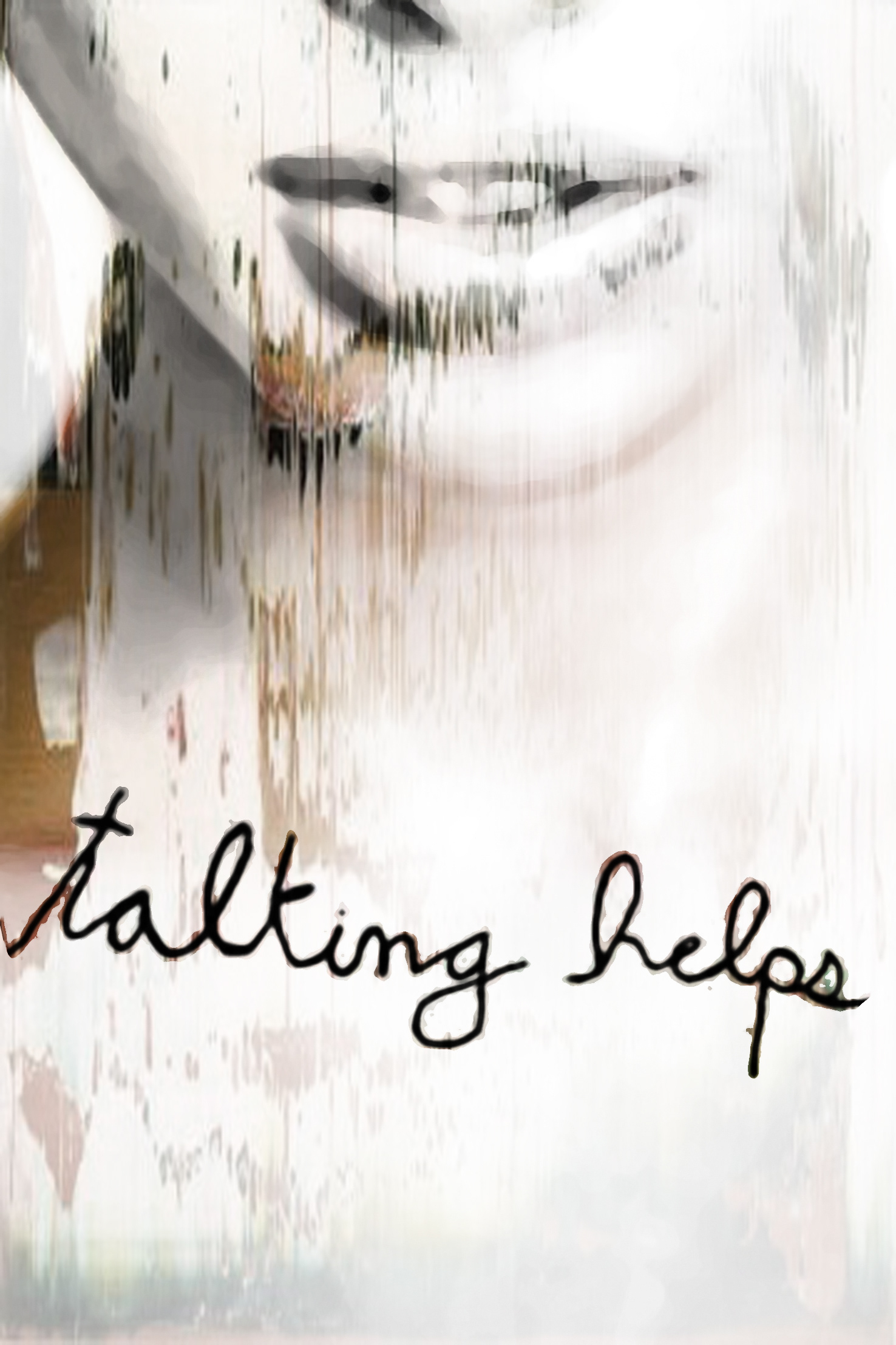 ”Talking helps” Overpainted photo 2016, 90x60cm