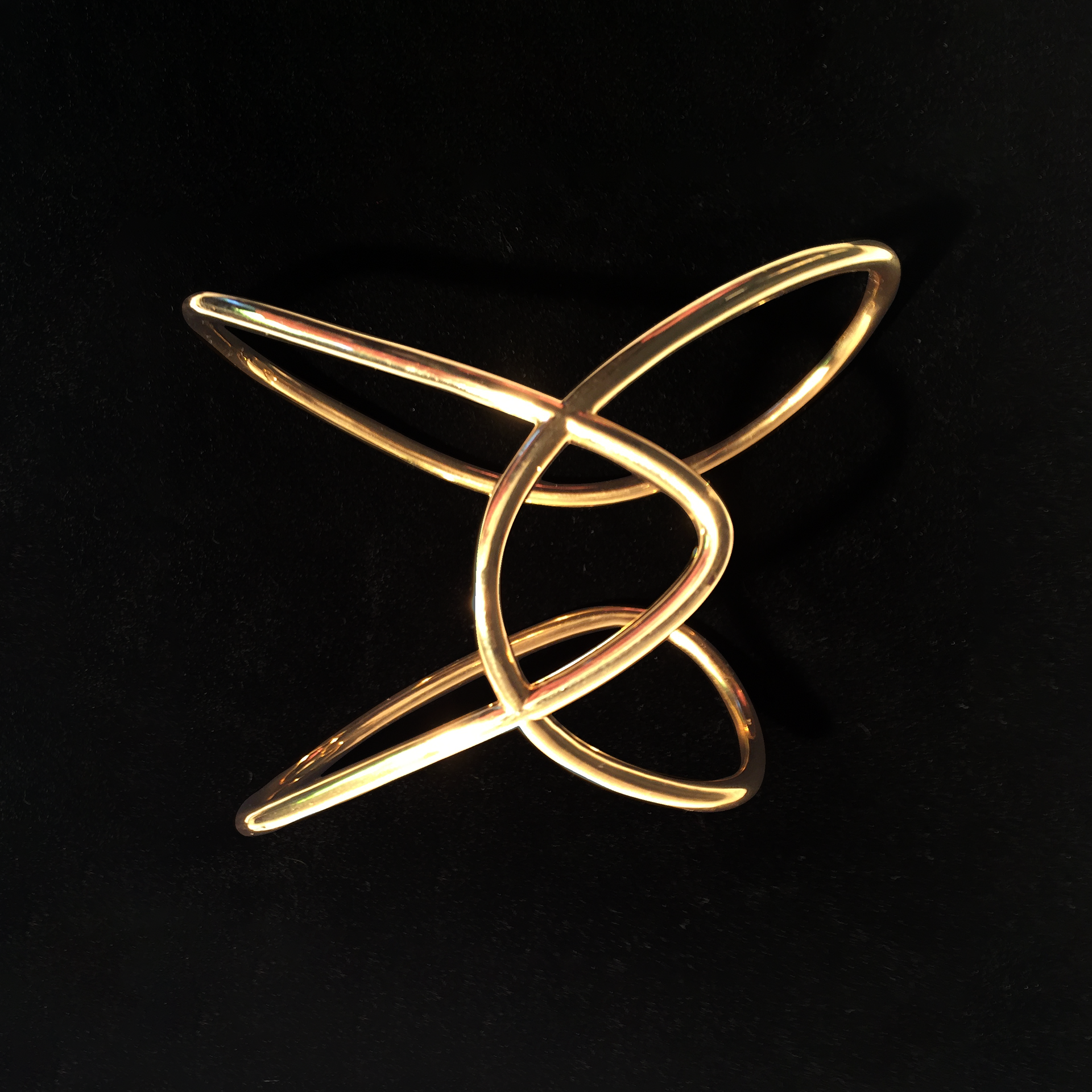 Final piece.:Cast in gold using a 3d Printed wax moulding.