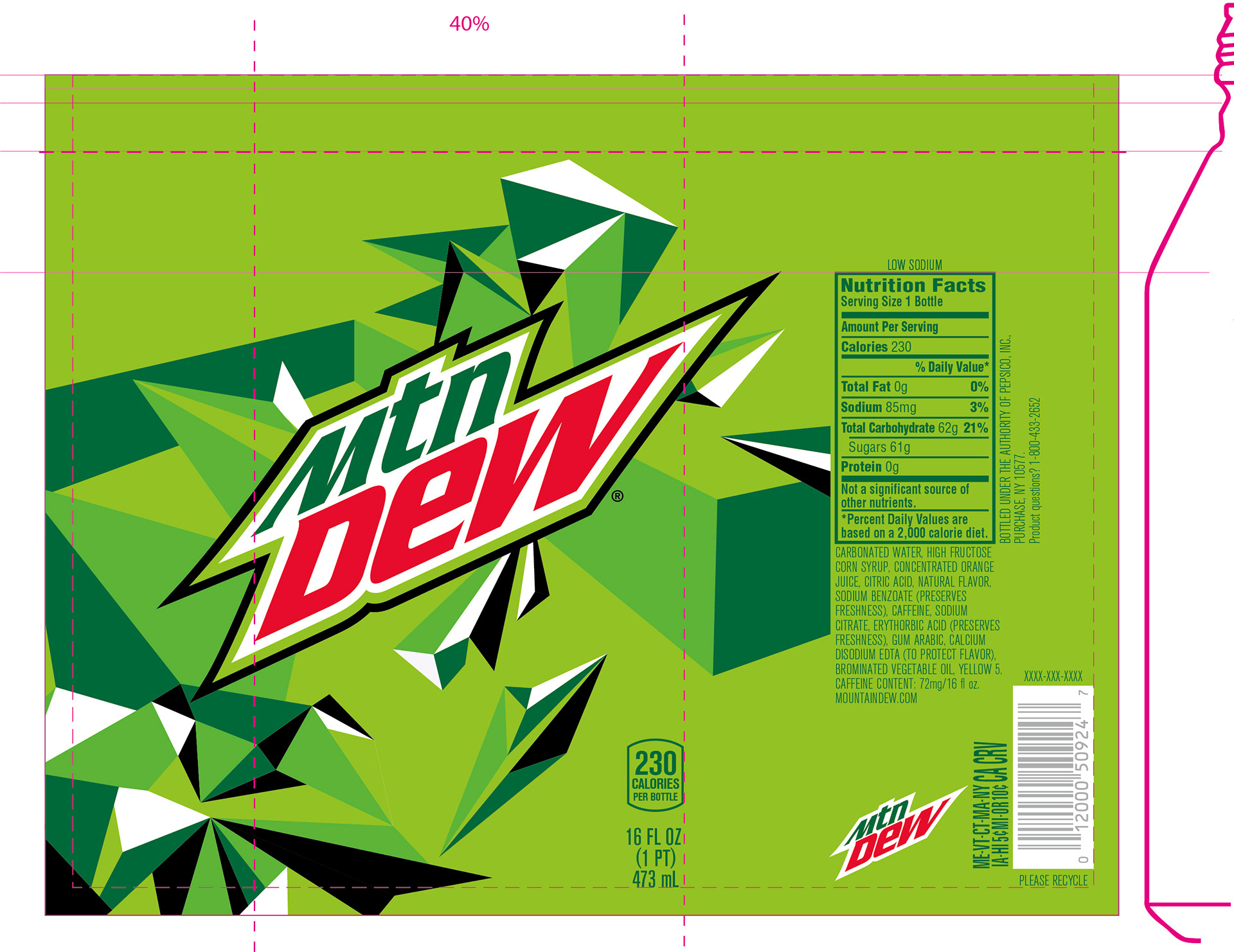 mountain dew can label