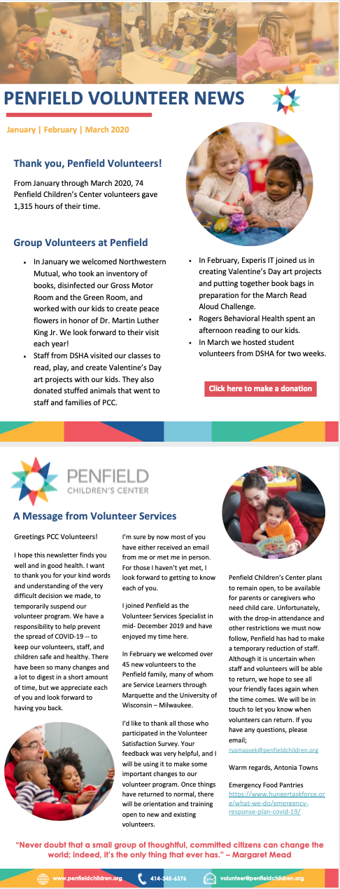 Volunteer Newsletter