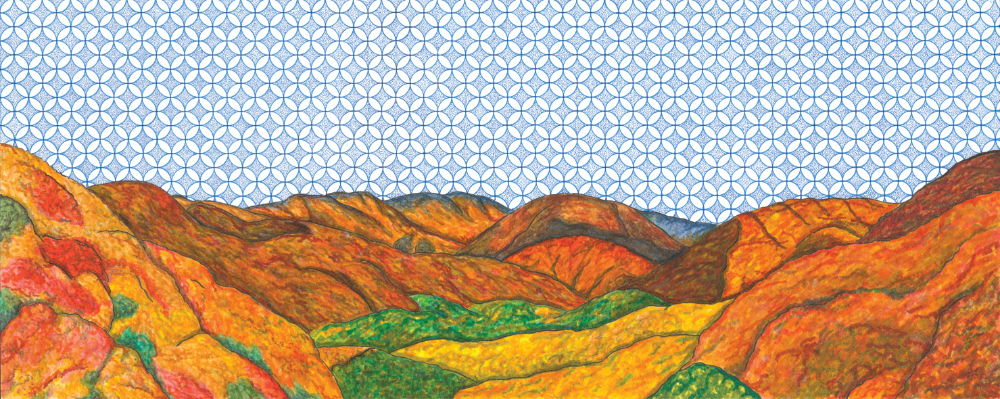 Montagnes d'automne, 20 x 50 cm