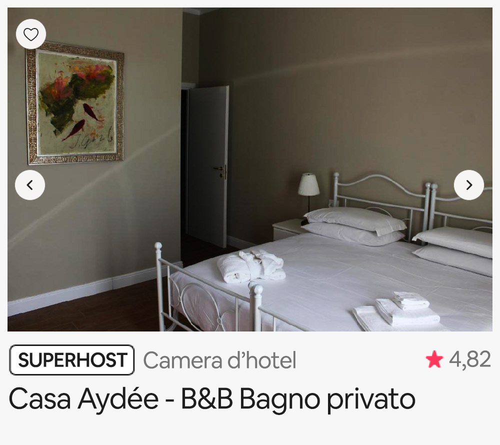 Annuncio Airbnb con foto realizzate dal cliente