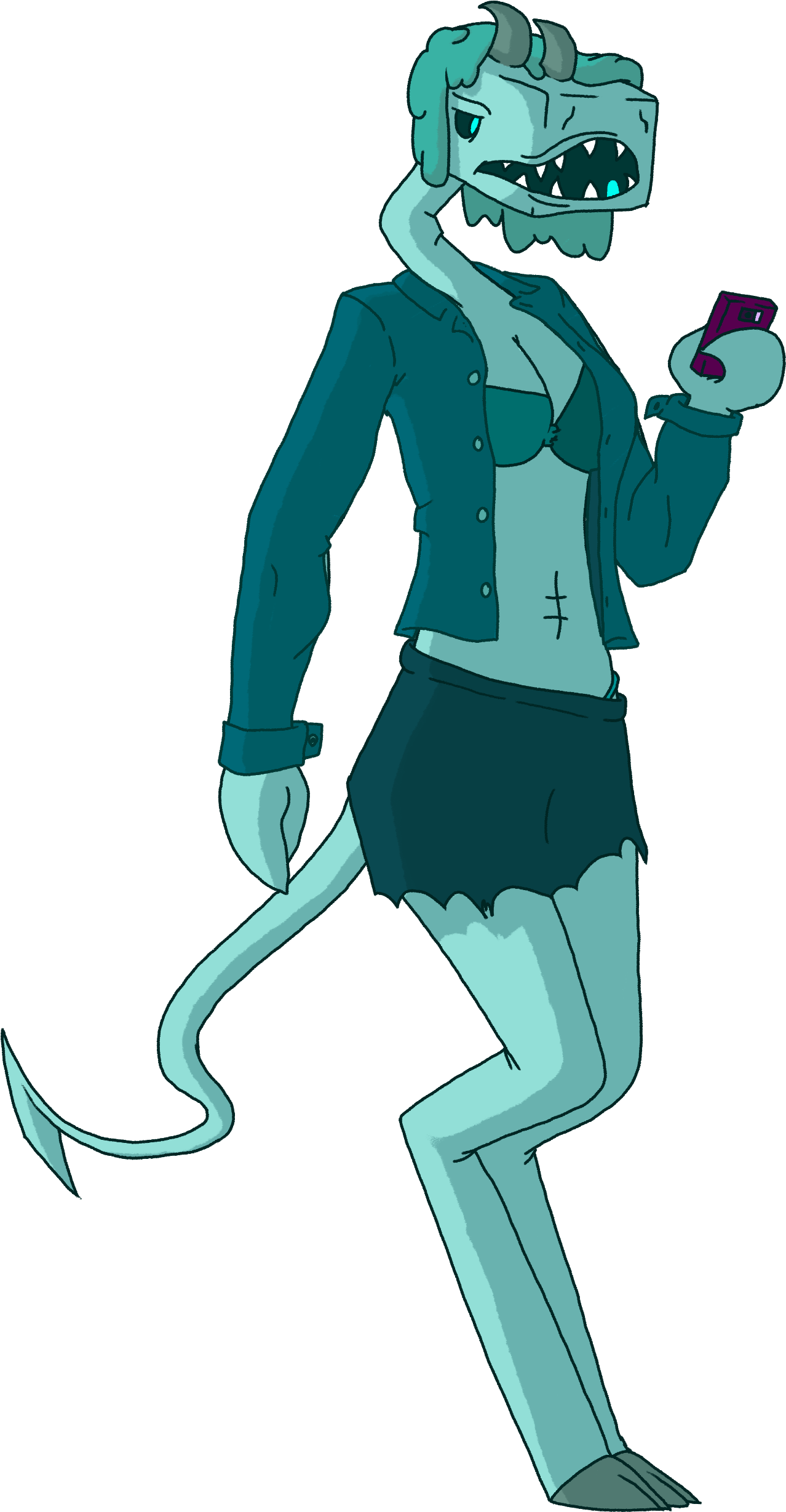 Demon Girl named Pittsburgh, designed her for a month-long art jam