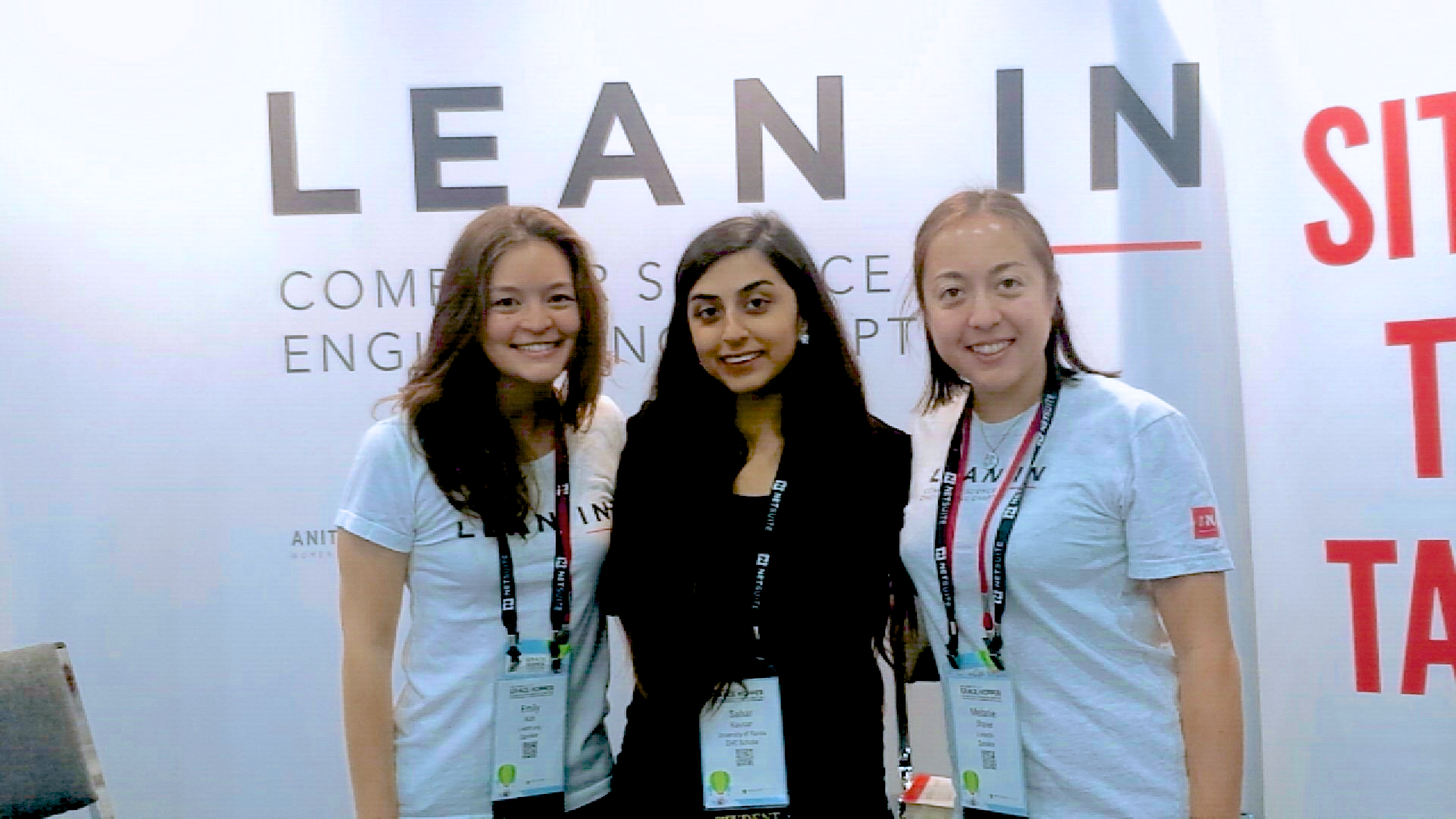 Picture I took at the LeanIN booth as Lean In Campus Leader at the Grace Hopper Celebration Convention 2016