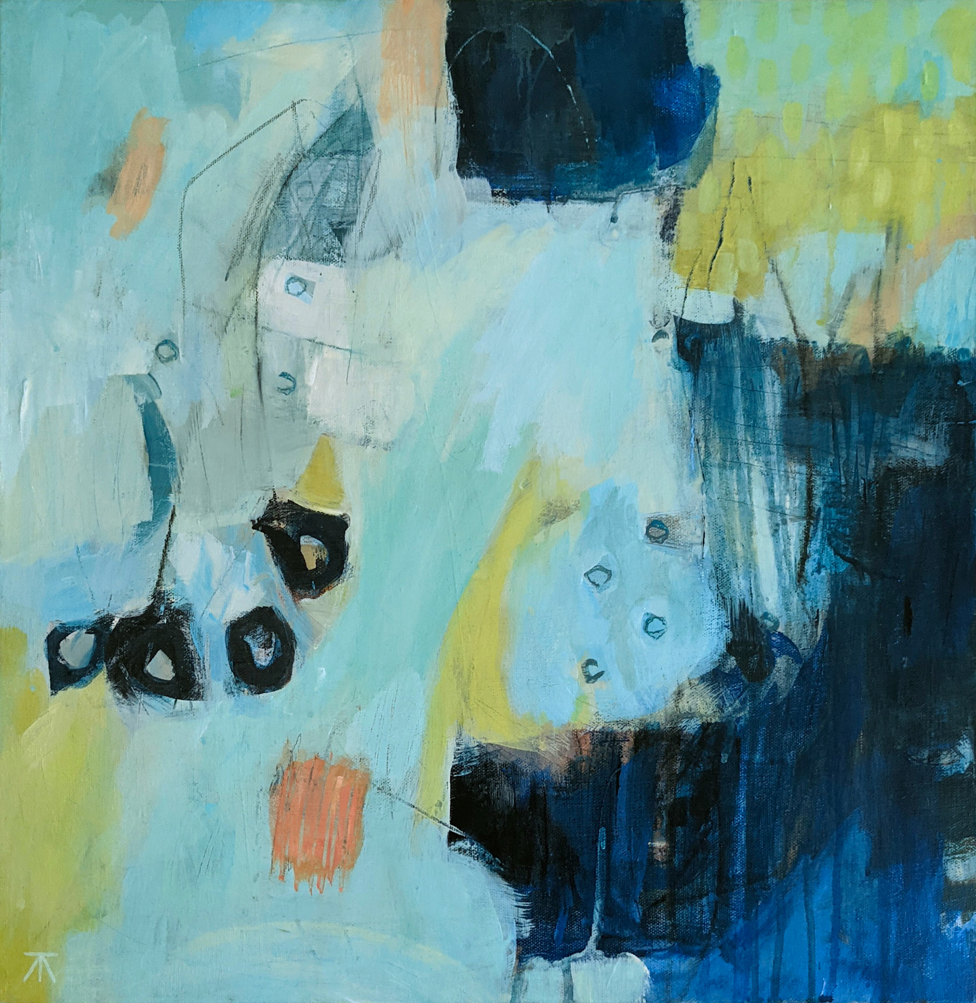 "Drift," Acrylic and mixed-media on canvas, 20 x 20 inches, $495