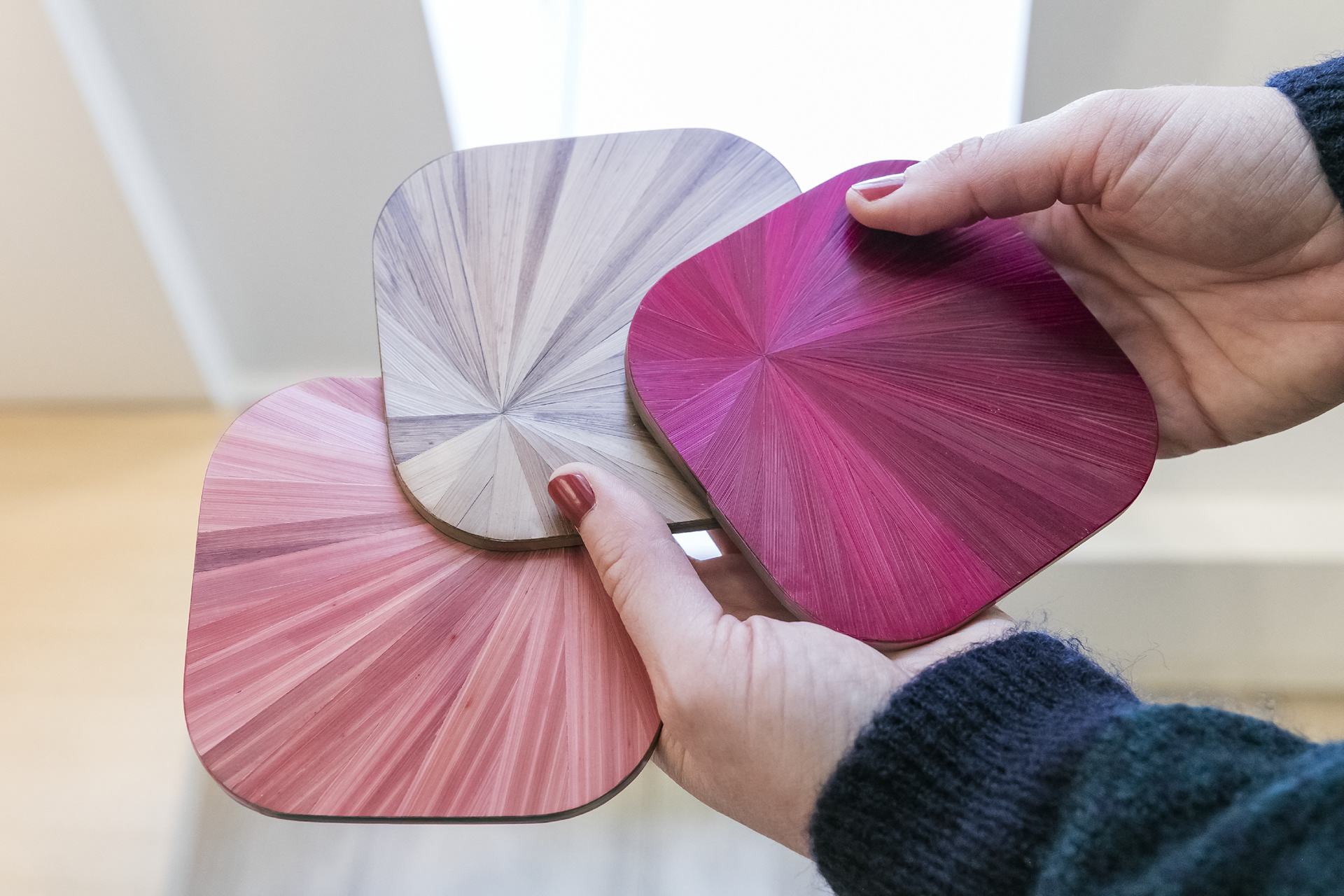 Dessous de verre en marqueterie de paille - 60€ pièce