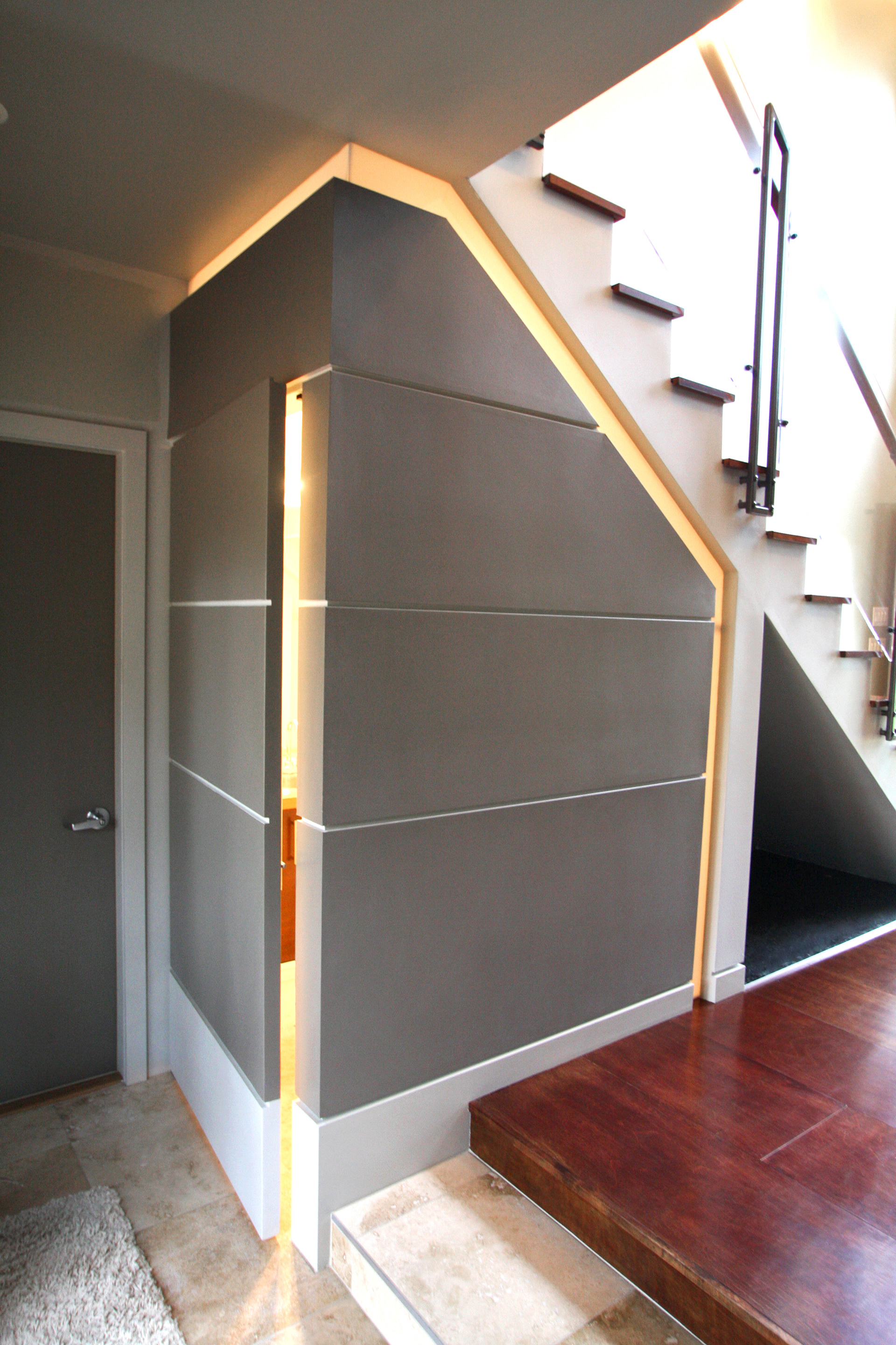 Interior Custom Hidden Powder Room Door