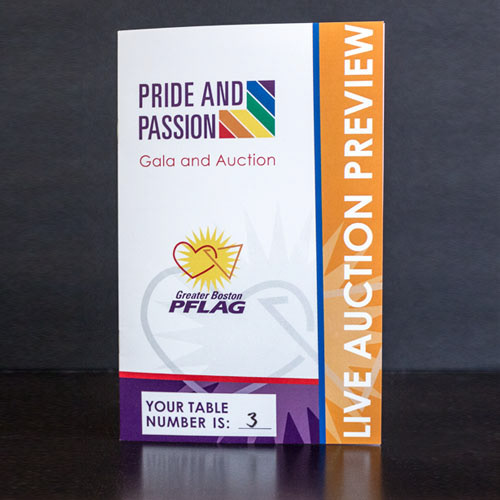 Greater Boston PFLAG Pride and Passion event material