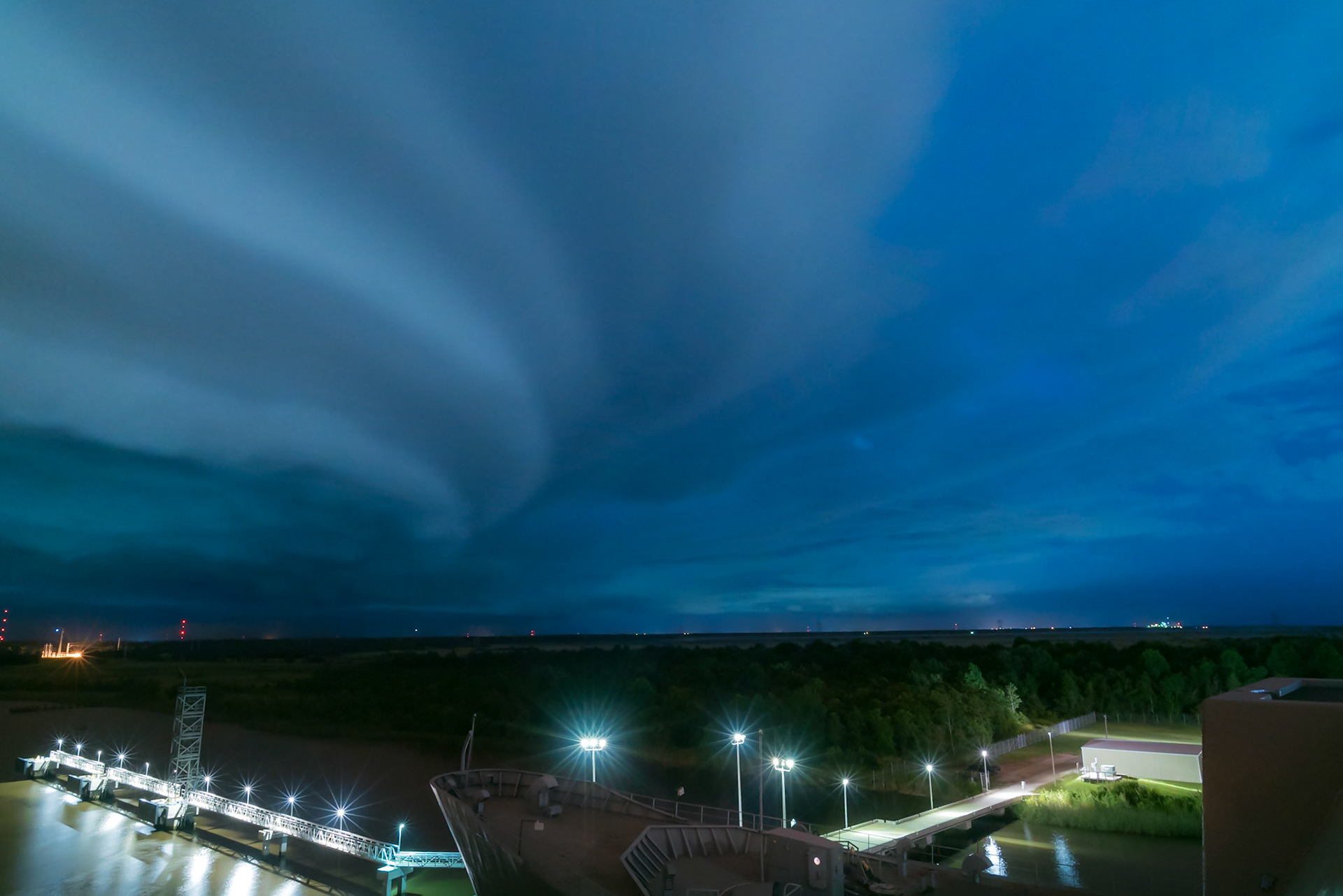 Supercell Thunderstorm over Orange, Texas.