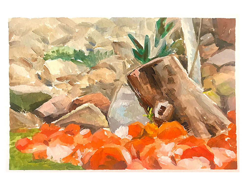 Halloween | 2019, 5"x7", Gouache