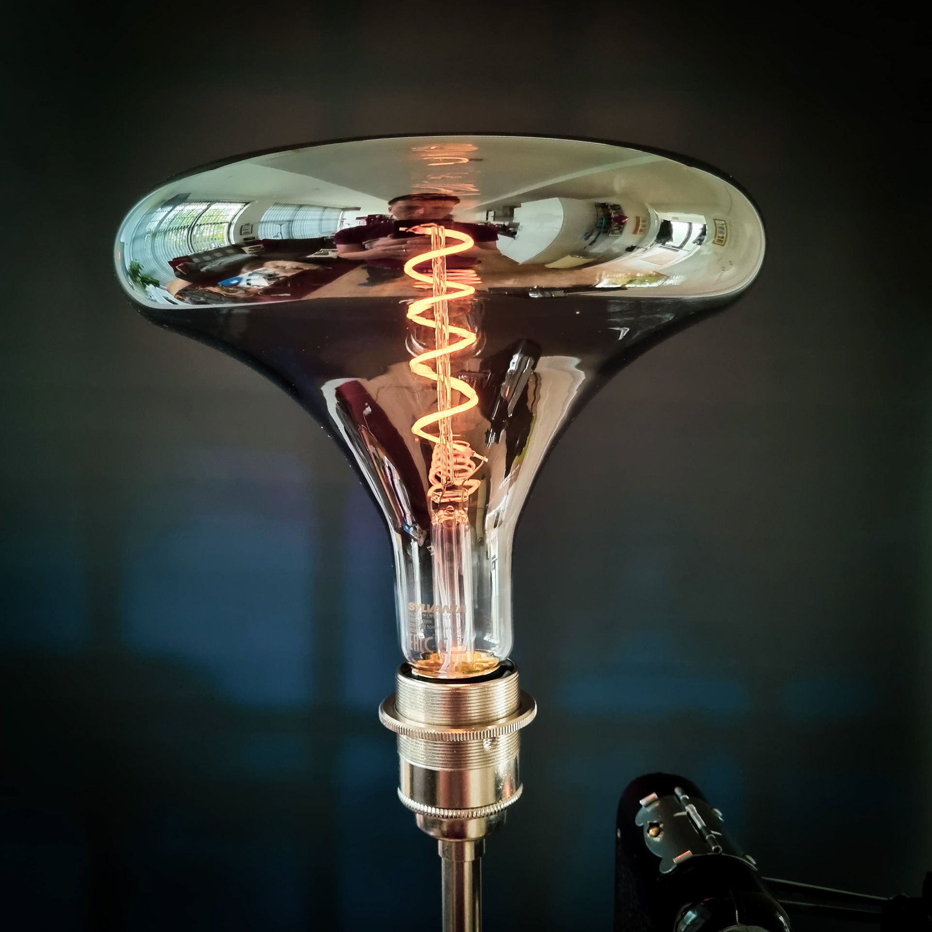 Oversized stylish vintage bulb with spiral filament