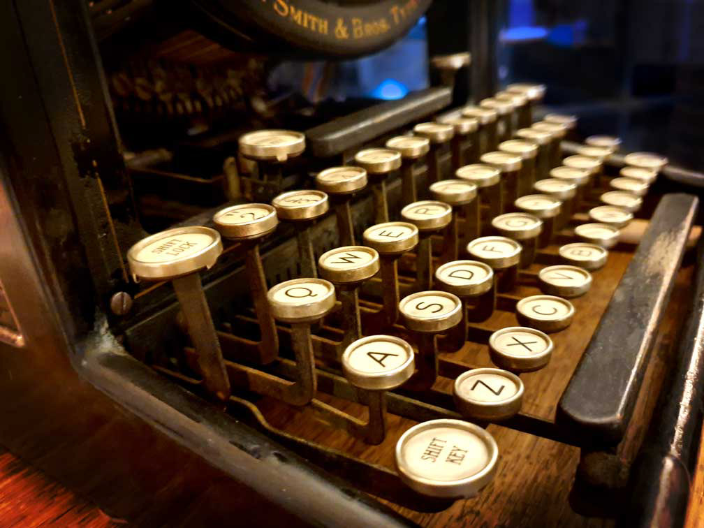 Vintage typewriter keys