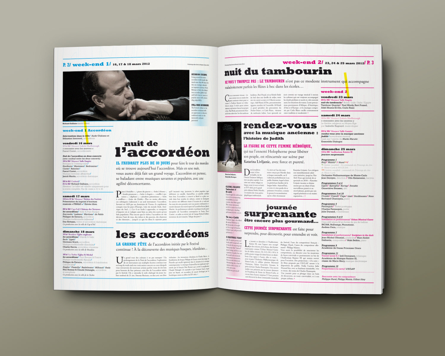 Pages intérieures du journal