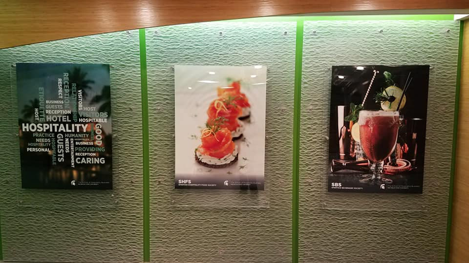 MSU Hospitality Business - Student Organizations, Kellogg Center Placards