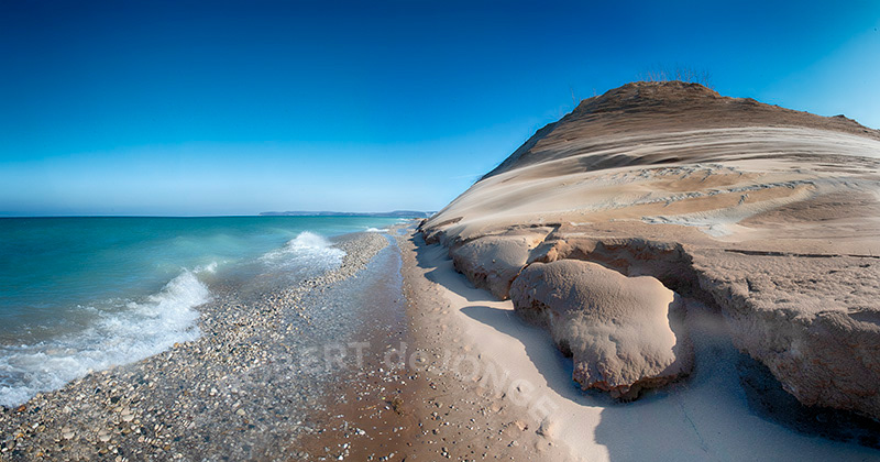 Sleeping bear point, pyramid, dune, erosion, early spring