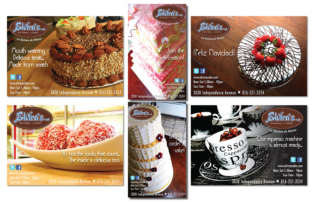 Kirstie Mulligan's Design Portfolio Elvira's Bakery Advertisement