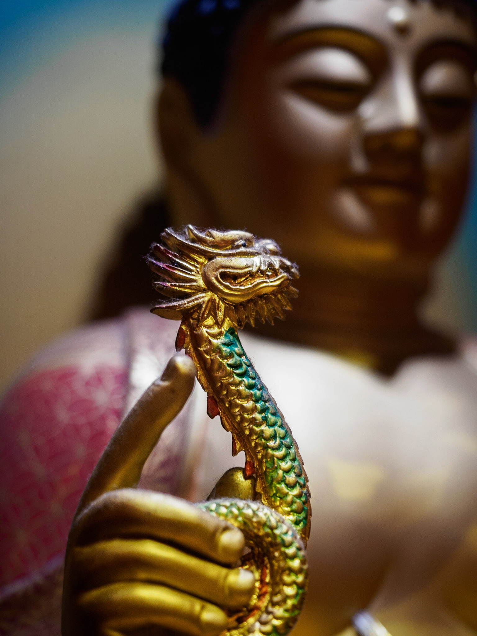 Detail im Buddha Tooth Relic Temple in Singapur