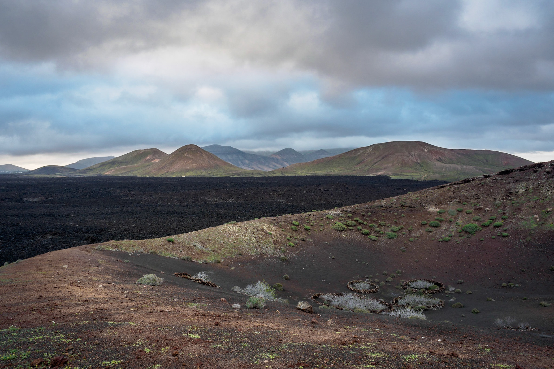 Morgenstimmung bei den Vulkanen des Timanfaya