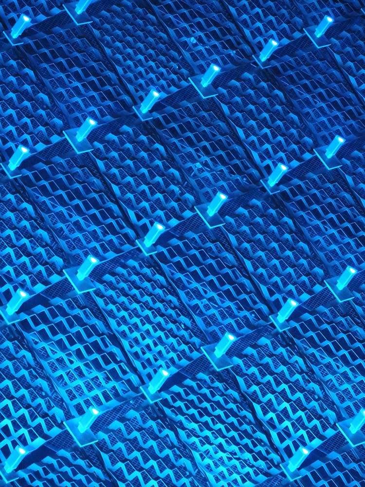 Close-up view of panels and LED fixtures. (Photo: StandardVision)