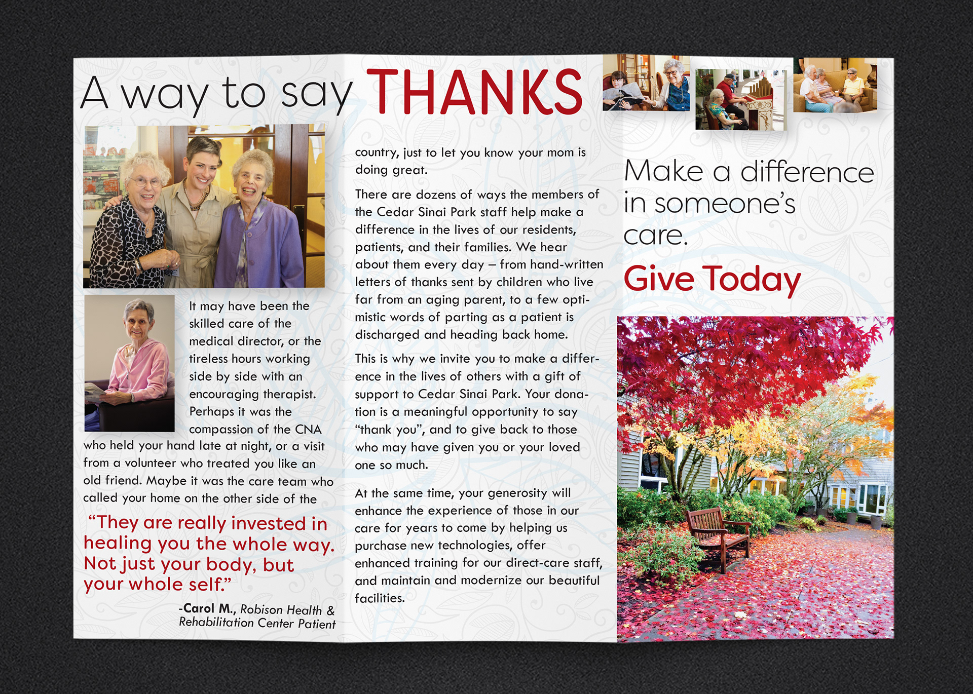 "Make a Difference" Donation Brochure - Photography, Layout, Copywriting