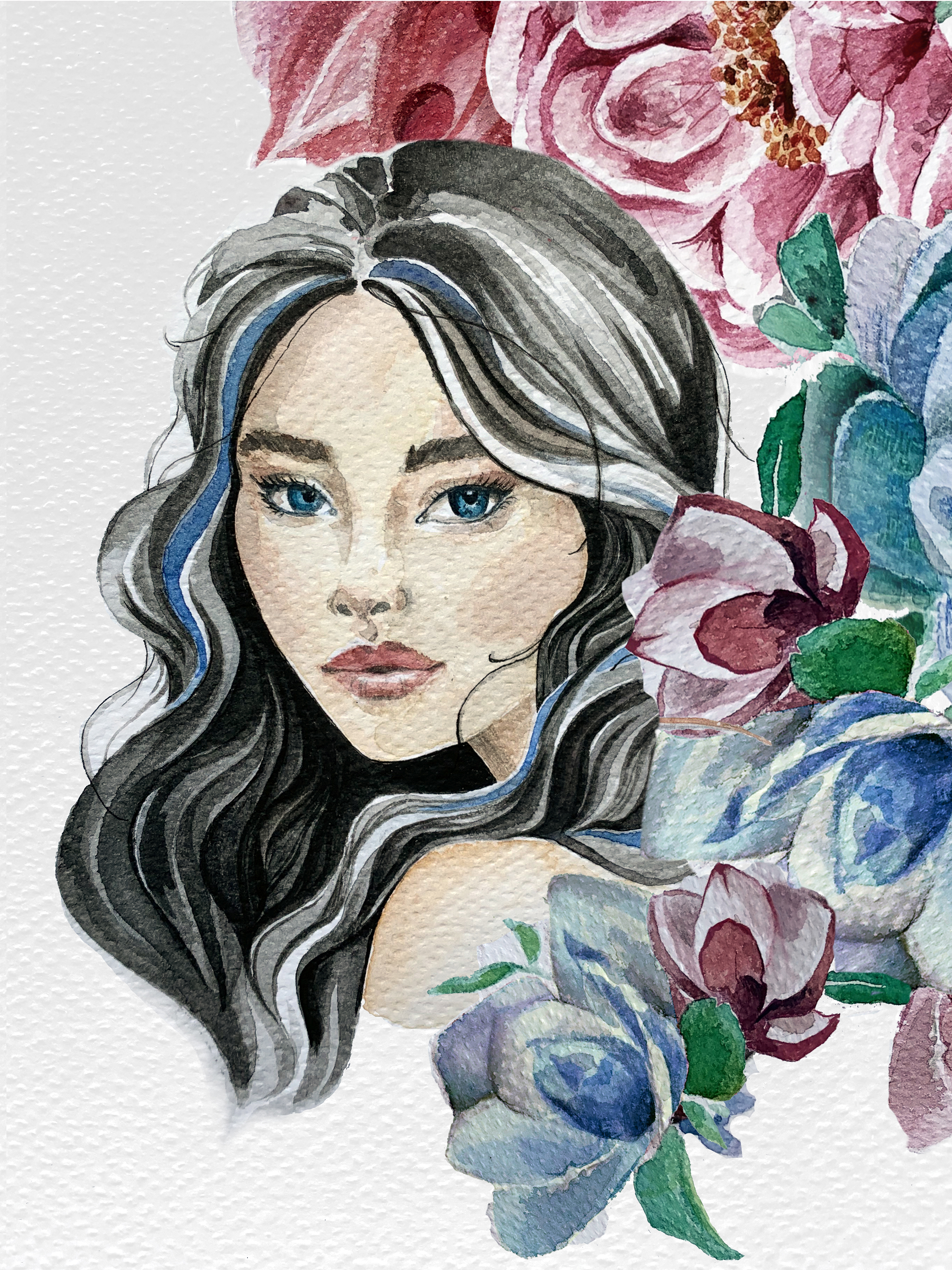 watercolor painting - Illustration for the Guatemalan story „Hummingbird in love”.