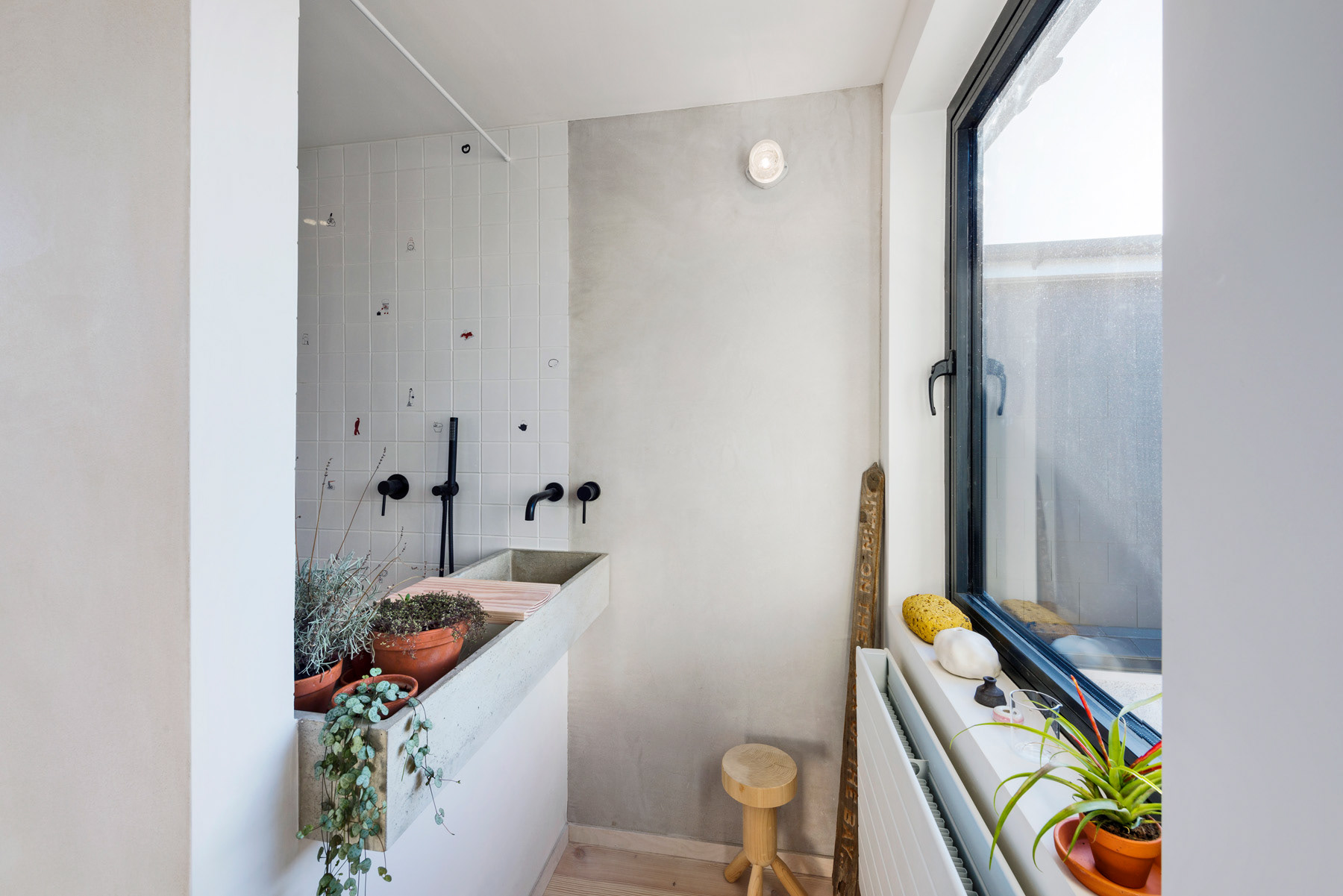 Residential bathroom design featuring 35 bespoke tiled illustrations playing on the culture and folklore of Japan Photography courtesy of Paul Tucker)