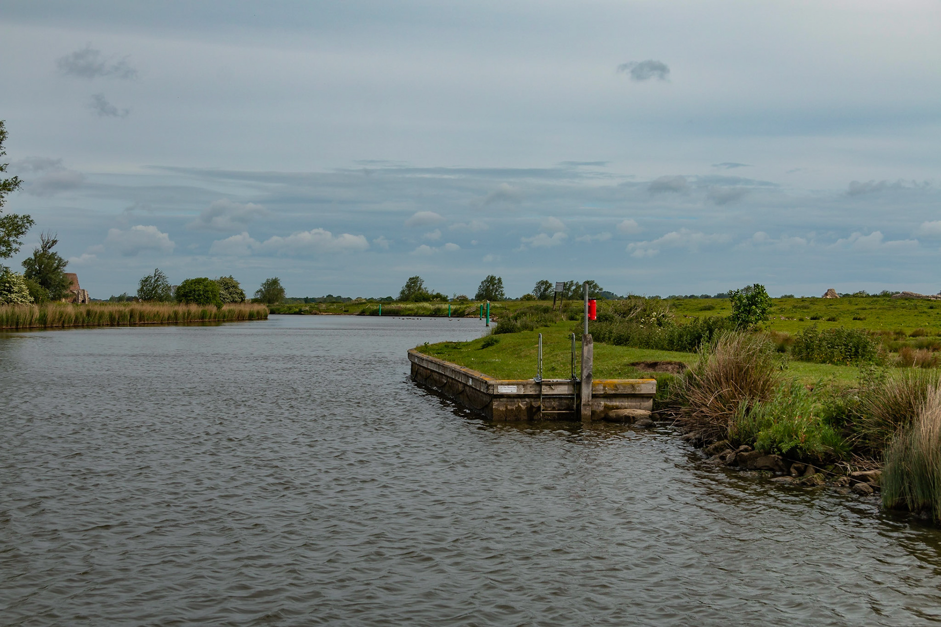 Cruising westward on the river Bure towards St Benet's Abbey