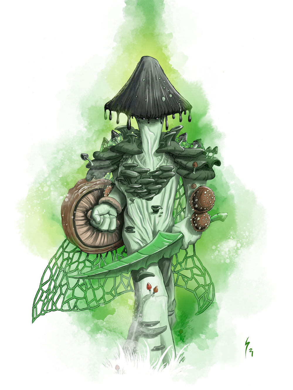Mushroom Warrior Character Design