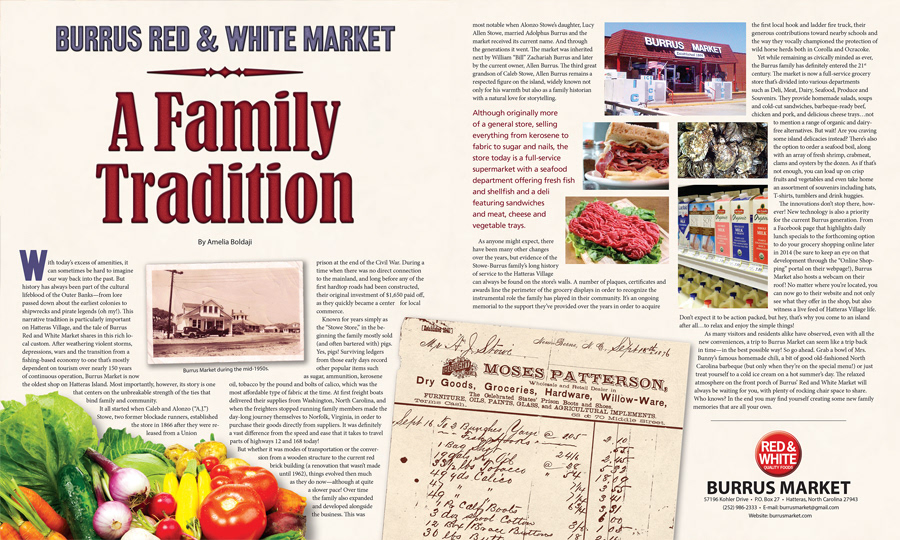 Magazine page design: Burrus Red & White Market