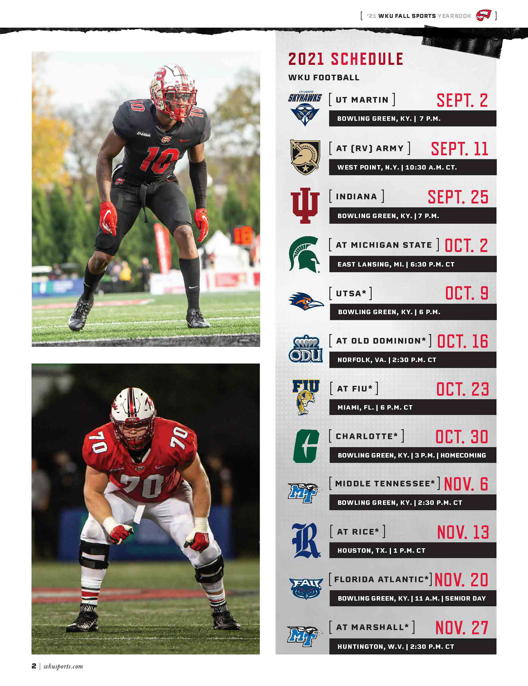 WKU Football Schedule