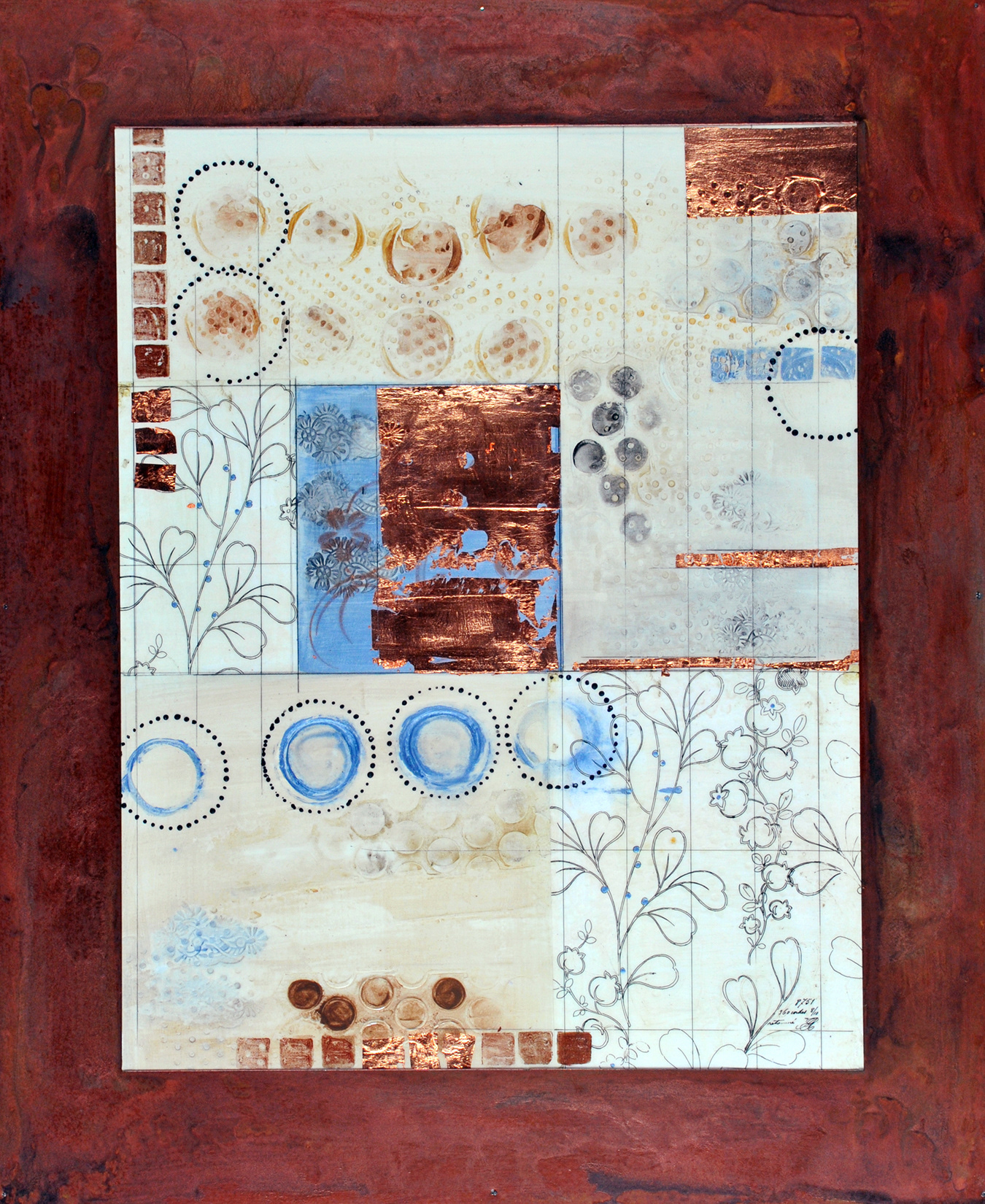 $1200.00_ Copper Garden_ 30"H x 36"W x 3"D