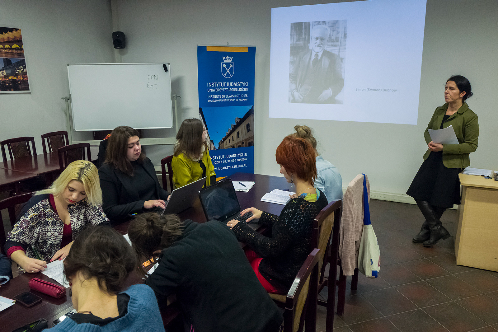 Class meeting in the Jewish Studies Department of Jagiellonian University, Kraków