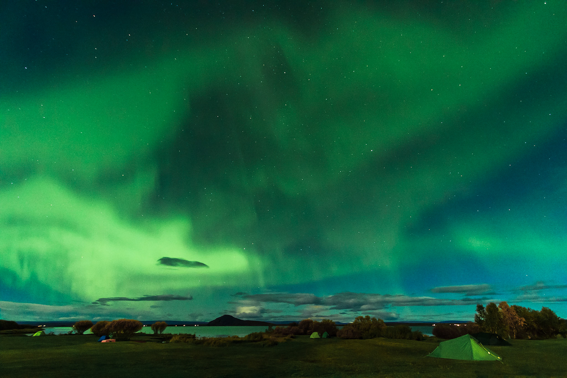 Aurora Borealis above Lake Myvatn