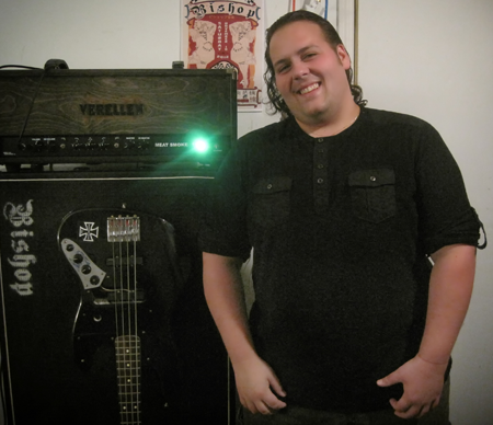 Vinny Padula BISHOP and MÖRDWÖLF A friend of mine moved from the East Coast to Seattle a few years back, and told me about Ben Verellen and the amps that he builds and designs. He knew that I was frustrated with my large rack setup, and suggested pulling the trigger and going MEATSMOKE. I finally did it, and will never look back. From the minute I received my Meatsmoke in the mail, I knew that this was very different than every other gear purchase I had made in my life. The woodwork is stunning; every knob and component on it is not “cheap” but built to last. And the sound (the most important part) is the sound that I had always heard in my head but could never quite achieve. I can get everything from that “Bogdan” grind that I grew up listening to and inspired by, to an all- out nuclear explosion on channel two (that is heavy and yet very musical). There’s an old saying, “They don’t make em’ like they used to.” Ben Verellen IS making them like they used to; only better. www.bishopmusic.com www.Facebook.com/bishopmusic www.mordwolf.com www.facebook.com/mordwolf