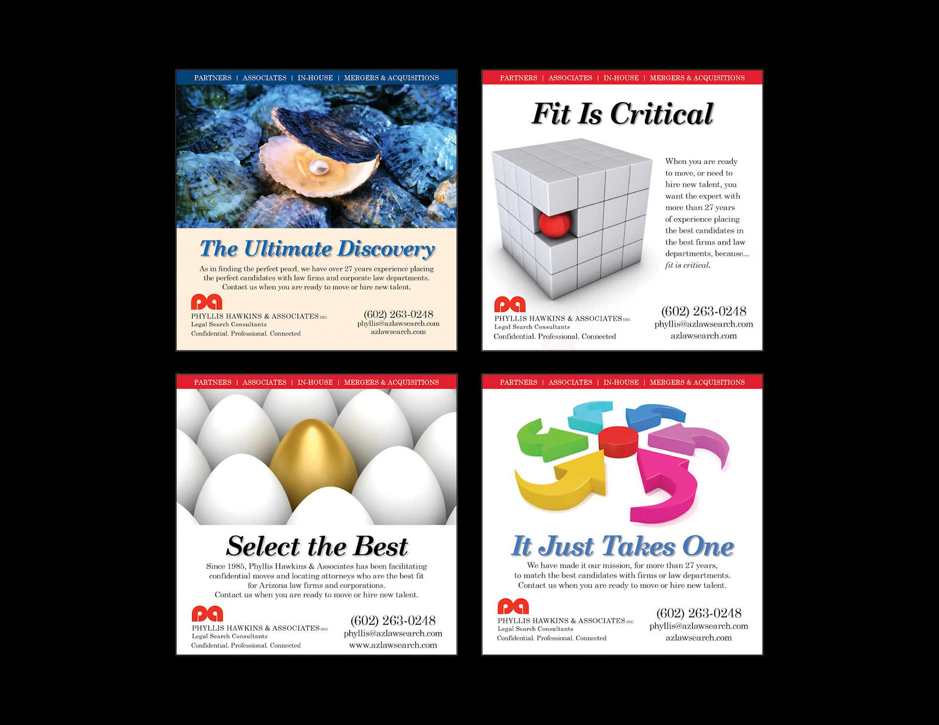 Phyllis Hawkins & Associates Ad Series