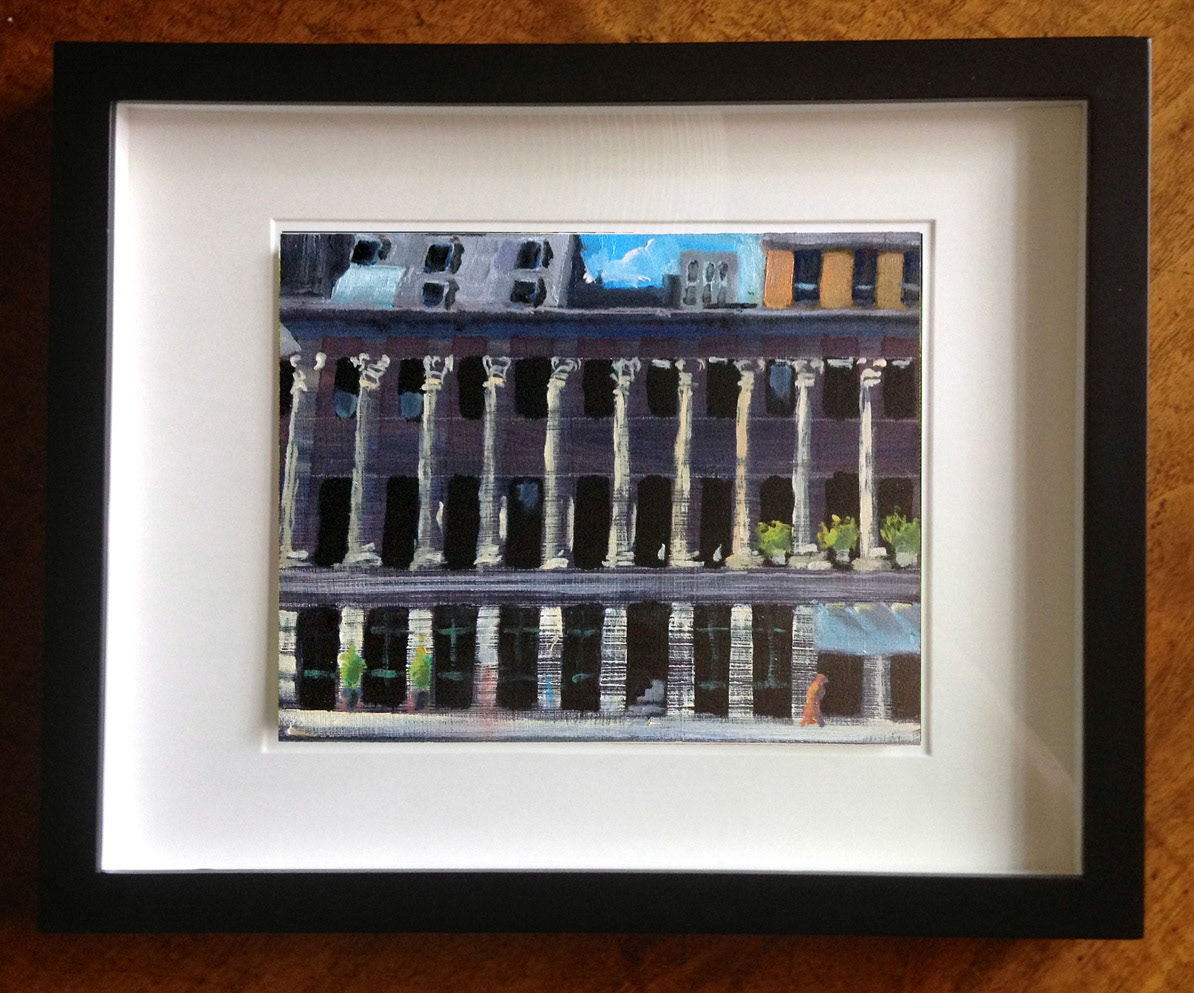 "The Collonnade", Oil on Foam Core Panel, 4.5"x6" 2015, Private Collection 