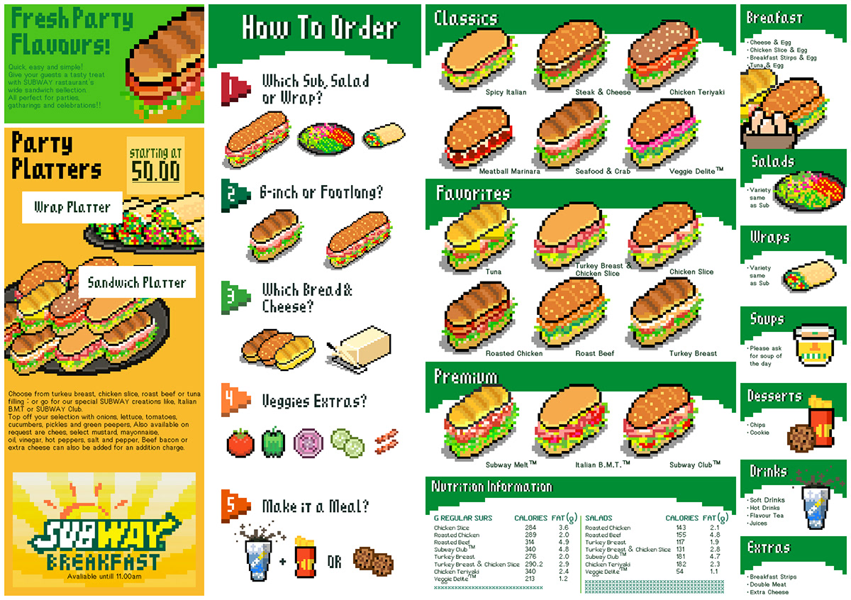 Subway Sandwich Menu Options