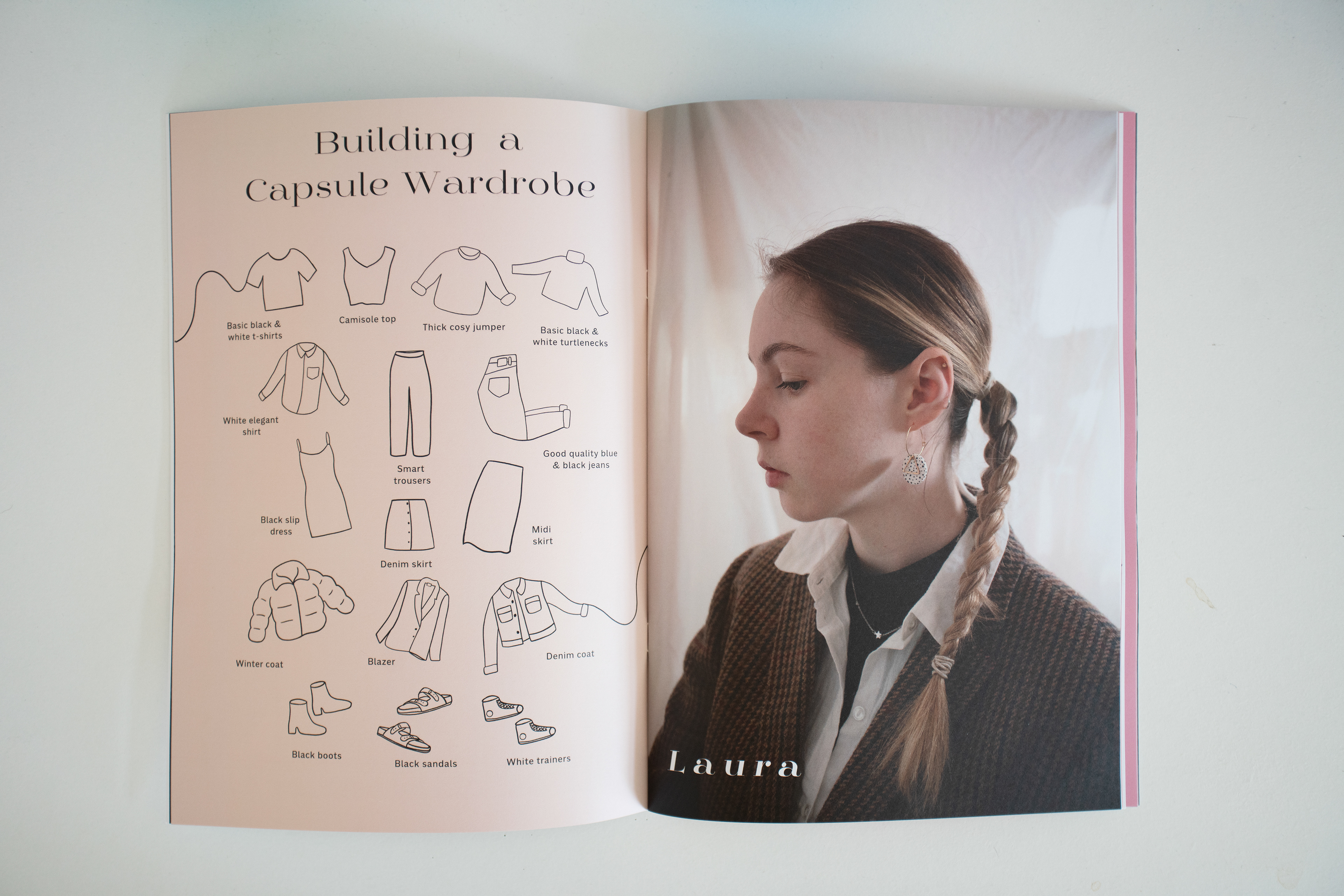 A double spread from the Reuse section in Capsule magazine