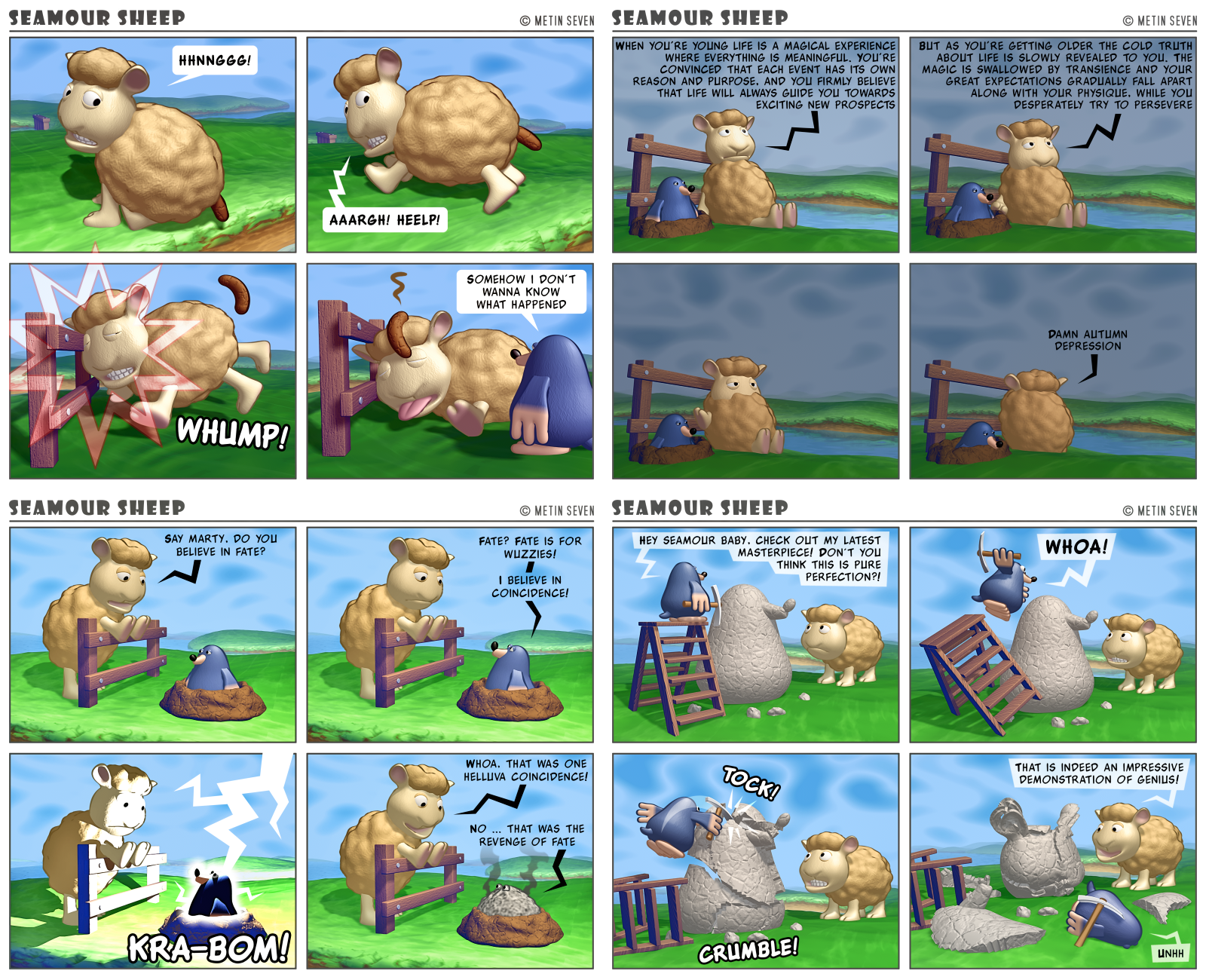 3d, artwork, illustration, illustratie, character, karakter, design, ontwerp, seamour sheep, schaap, cartoons, strips, comics, 3d, npr, toon, lines, ink, style, stijl