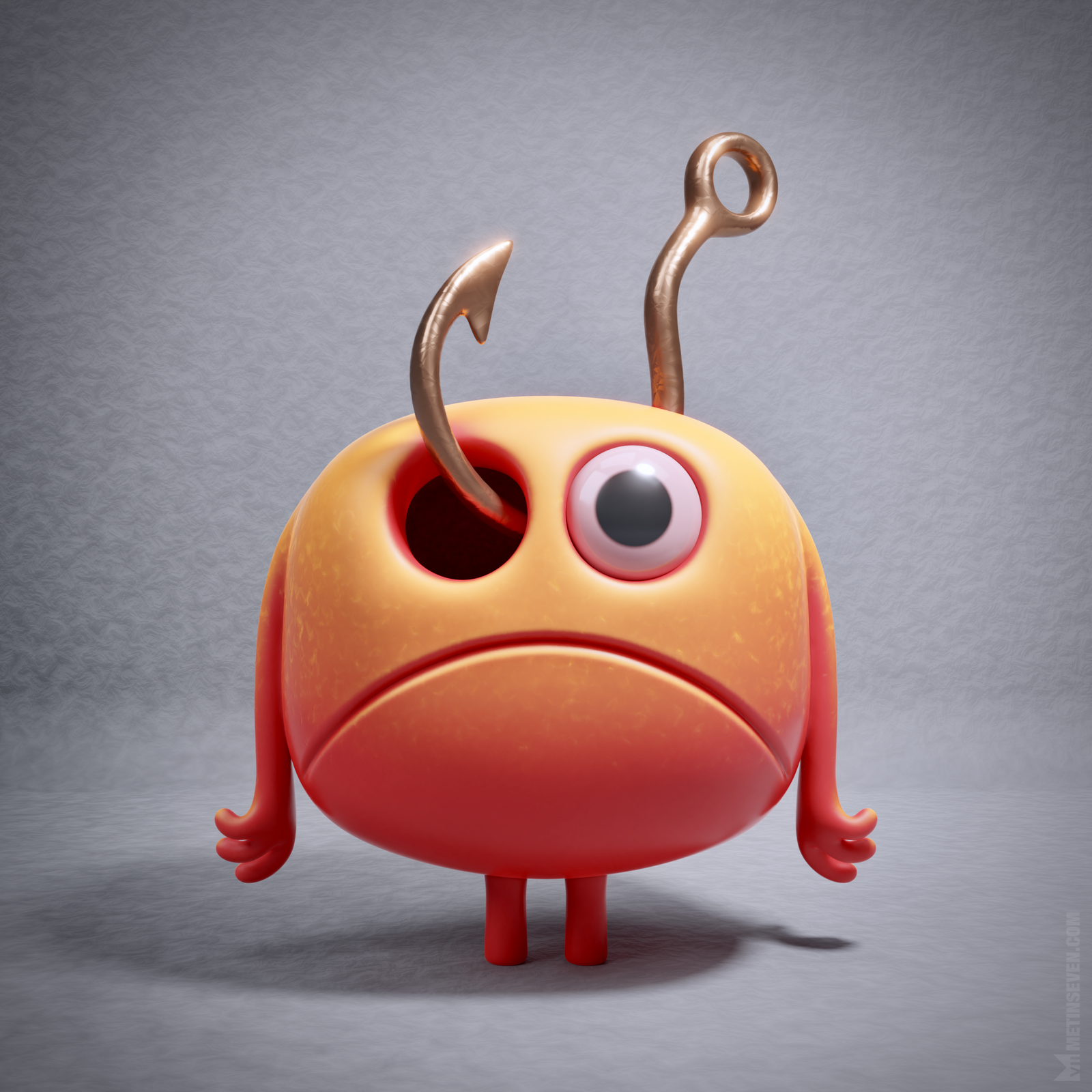 Unfortunate accident — 3D character • Onfortuinlijk ongeluk — 3D karakter