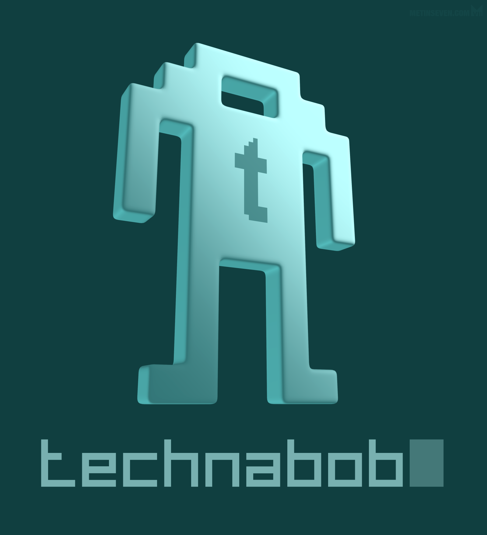 logo, design, pixel art, voxel art, pixels, voxels, technabob, 3d, 2d, game, retrogame, gaming, retrogaming