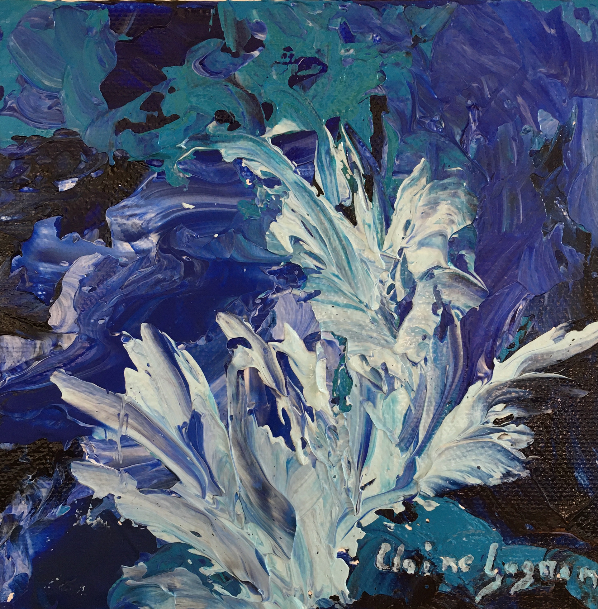 Claire Gagnon - Ice - 6x6 - Acrylic on canvas - $150