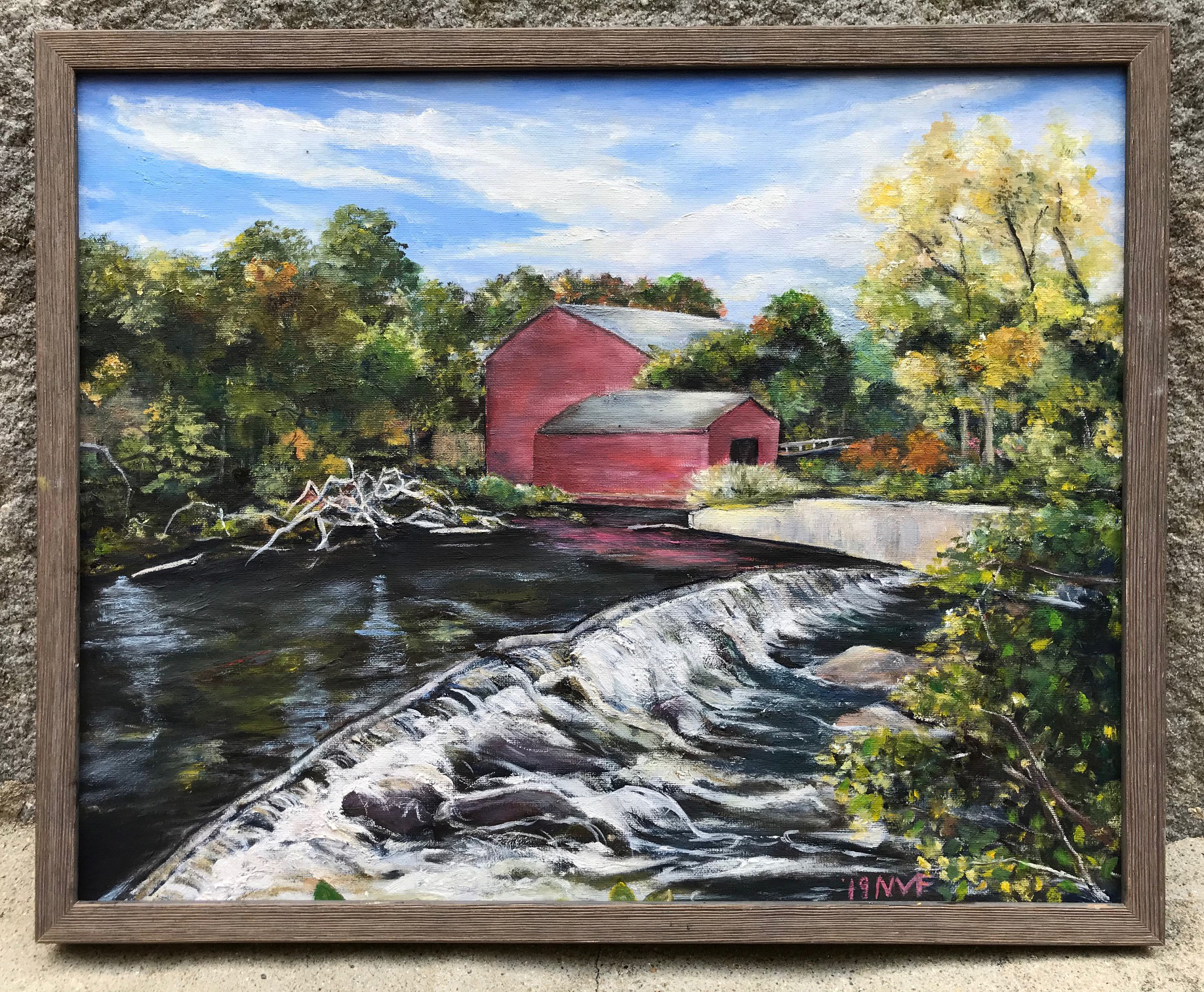 Norma VonFricken, Wamesit Waterfall, Oil, 16" x 20", $750